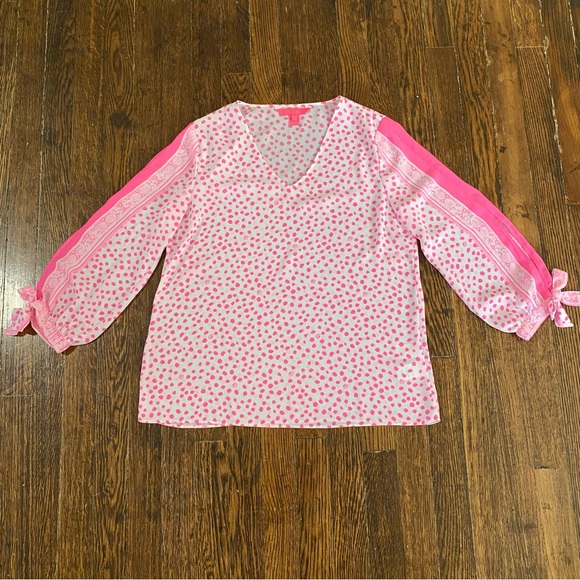 Lilly Pulitzer polka dot top size XS - Picture 1 of 4